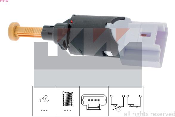 KW 510 197 - Ключ за спирачните светлини vvparts.bg