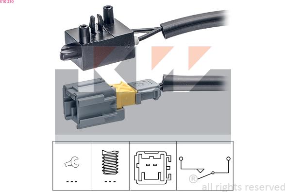 KW 510 210 - Ключ, задействане на съединителя (Geschwindigkeitsregelanlag vvparts.bg