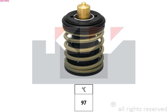 KW 580 999S - Термостат, охладителна течност vvparts.bg