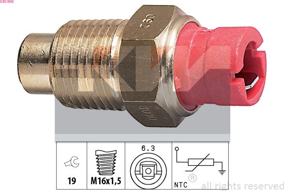 KW 530 000 - Датчик, температура на охладителната течност vvparts.bg