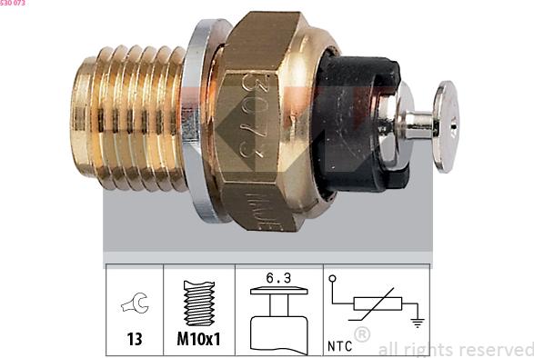 KW 530 073 - Датчик, темература на маслото vvparts.bg