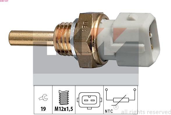 KW 530 127 - Датчик, температура на охладителната течност vvparts.bg