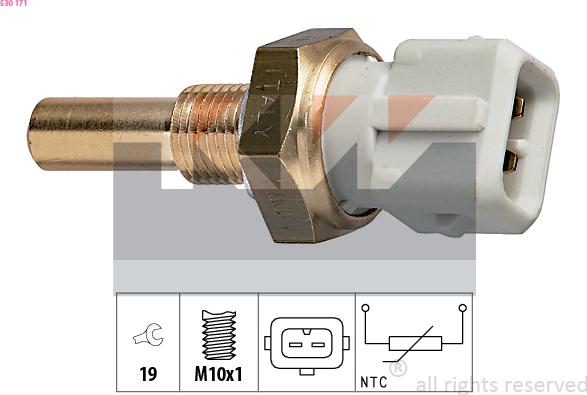 KW 530 171 - Датчик, температура на охладителната течност vvparts.bg