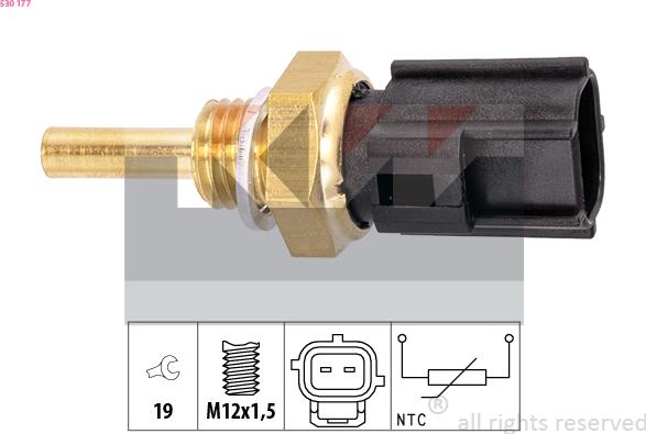 KW 530 177 - Датчик, темература на маслото vvparts.bg