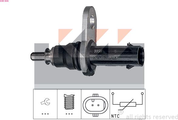 KW 530 356 - Датчик, темература на маслото vvparts.bg