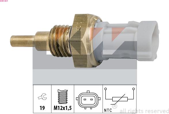 KW 530 351 - Датчик, темература на маслото vvparts.bg