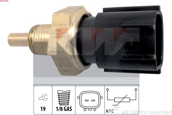 KW 530 358 - Датчик, темература на маслото vvparts.bg