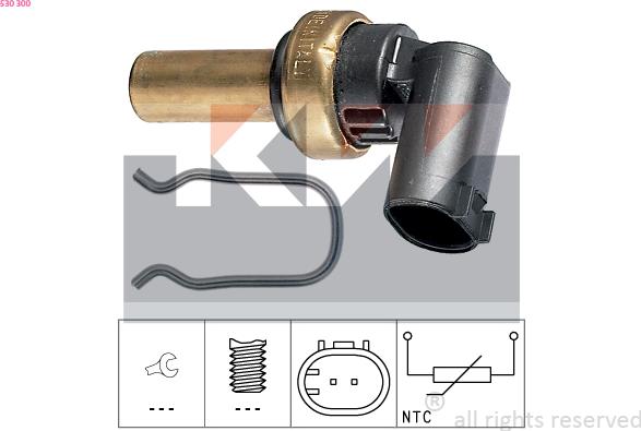 KW 530 300 - Датчик, темература на маслото vvparts.bg