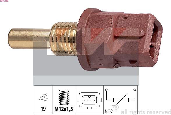 KW 530 248 - Датчик, темература на маслото vvparts.bg