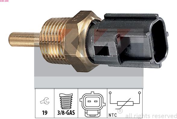 KW 530 230 - Датчик, температура на охладителната течност vvparts.bg