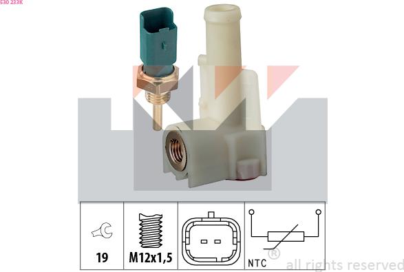 KW 530 233K - Датчик, температура на охладителната течност vvparts.bg