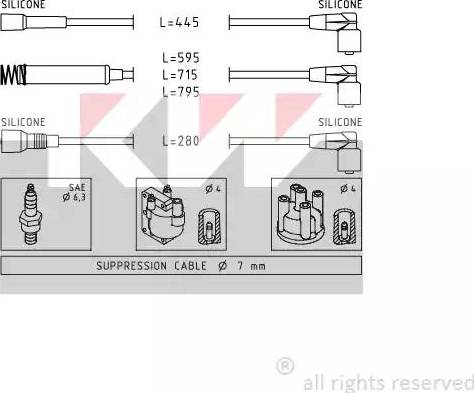 KW 359 956 - Комплект запалителеи кабели vvparts.bg