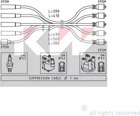 KW 359 429 - Комплект запалителеи кабели vvparts.bg