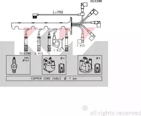 KW 359 573 - Комплект запалителеи кабели vvparts.bg