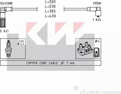 KW 359 613 - Комплект запалителеи кабели vvparts.bg