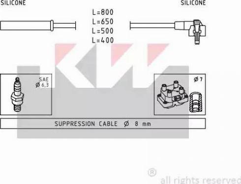 KW 359 864 - Комплект запалителеи кабели vvparts.bg