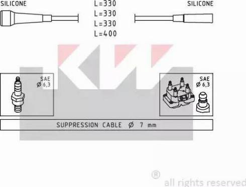 KW 360 501 - Комплект запалителеи кабели vvparts.bg