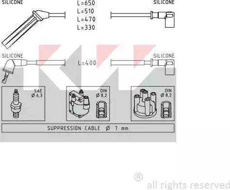 KW 360 138 - Комплект запалителеи кабели vvparts.bg