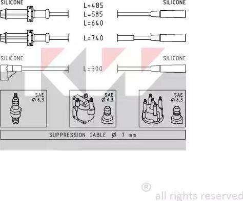 KW 360 376 - Комплект запалителеи кабели vvparts.bg