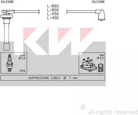 KW 360 714 - Комплект запалителеи кабели vvparts.bg