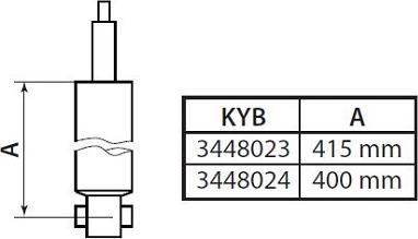 KYB 3448023 - Амортисьор vvparts.bg
