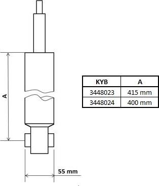 KYB 3448023 - Амортисьор vvparts.bg