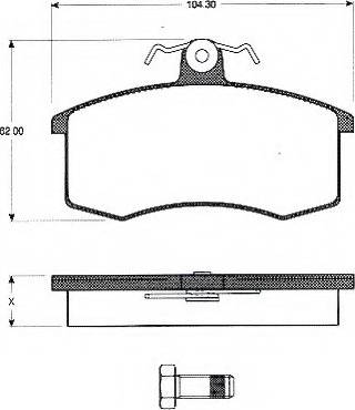 LADA 2108-3501080 - Комплект спирачно феродо, дискови спирачки vvparts.bg