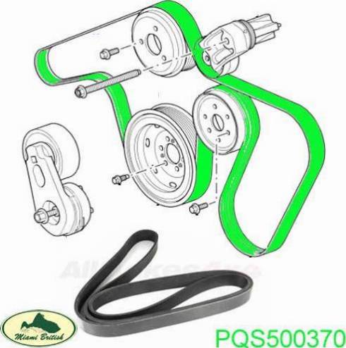 Land Rover PQS500370 - Пистов ремък vvparts.bg