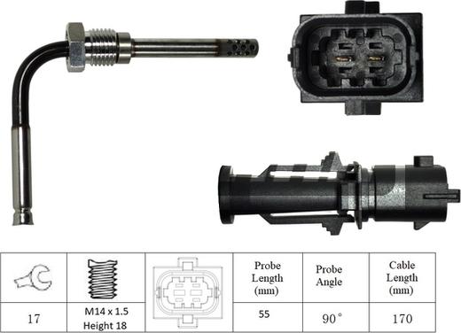 LEMARK LXT050 - Датчик, температура на изгорелите газове vvparts.bg