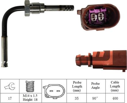 LEMARK LXT010 - Датчик, температура на изгорелите газове vvparts.bg