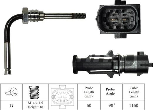 LEMARK LXT035 - Датчик, температура на изгорелите газове vvparts.bg