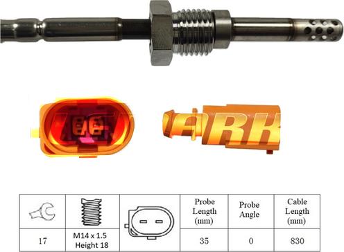 LEMARK LXT022 - Датчик, температура на изгорелите газове vvparts.bg