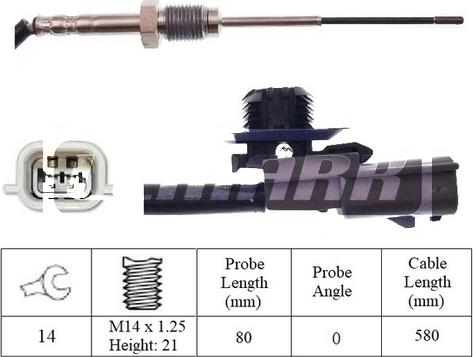 LEMARK LXT125 - Датчик, температура на изгорелите газове vvparts.bg