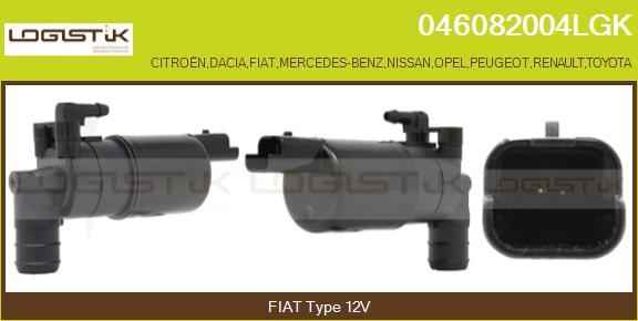 LGK 046082004LGK - Водна помпа за миещо устр., почистване на стъклата vvparts.bg