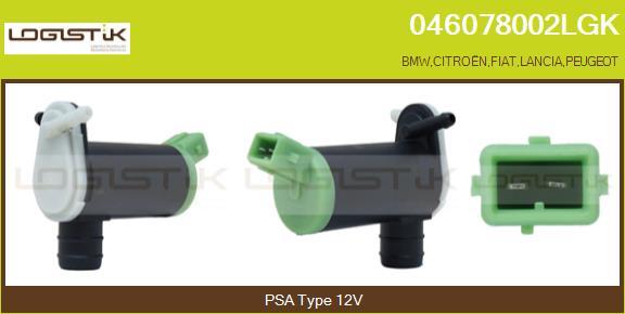 LGK 046078002LGK - Водна помпа за миещо устр., почистване на стъклата vvparts.bg