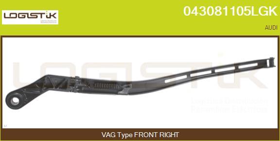 LGK 043081105LGK - Рамо на чистачка, почистване на стъклата vvparts.bg