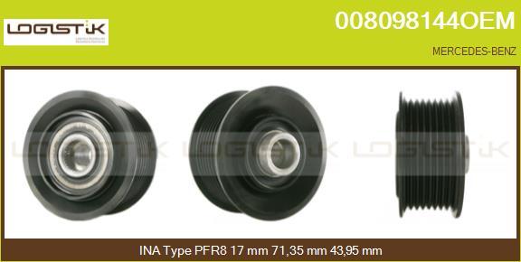 LGK 008098144OEM - Ремъчна шайба, генератор vvparts.bg