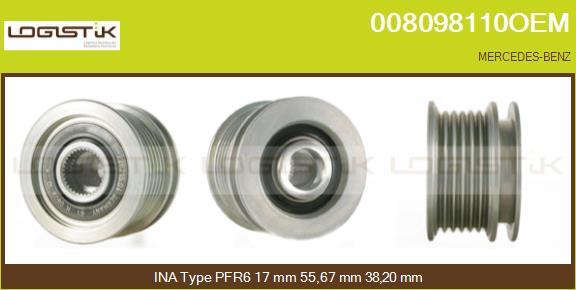 LGK 008098110OEM - Ремъчна шайба, генератор vvparts.bg