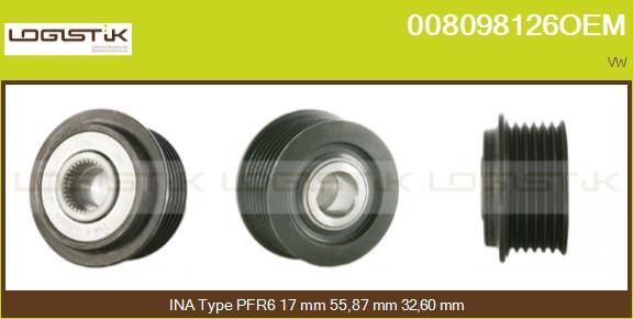 LGK 008098126OEM - Ремъчна шайба, генератор vvparts.bg