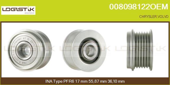 LGK 008098122OEM - Ремъчна шайба, генератор vvparts.bg