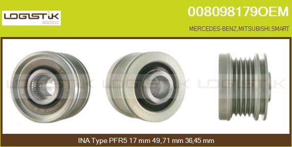 LGK 008098179OEM - Ремъчна шайба, генератор vvparts.bg