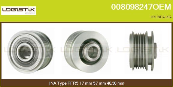 LGK 008098247OEM - Ремъчна шайба, генератор vvparts.bg