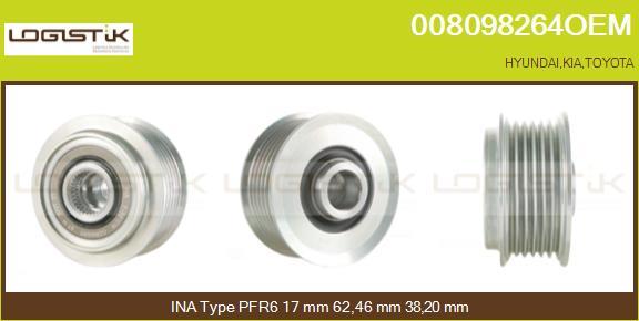 LGK 008098264OEM - Ремъчна шайба, генератор vvparts.bg