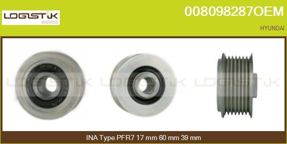 LGK 008098287OEM - Ремъчна шайба, генератор vvparts.bg