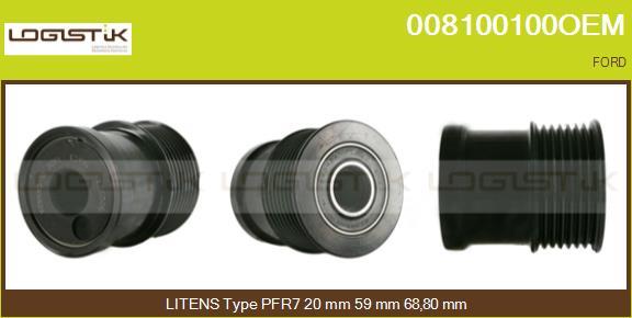 LGK 008100100OEM - Ремъчна шайба, генератор vvparts.bg