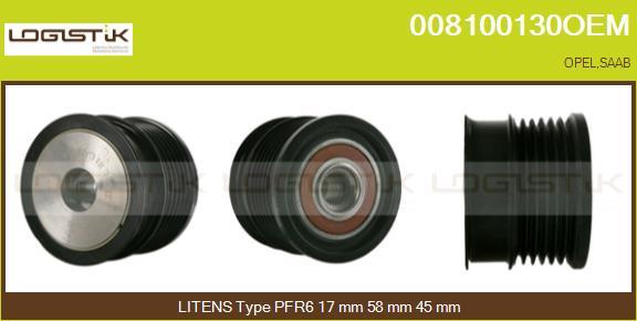 LGK 008100130OEM - Ремъчна шайба, генератор vvparts.bg