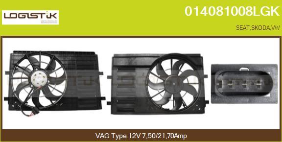 LGK 014081008LGK - Електромотор, вентилатор на радиатора vvparts.bg
