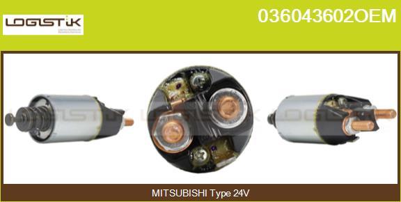 LGK 036043602OEM - Магнитен превключвател, стартер vvparts.bg