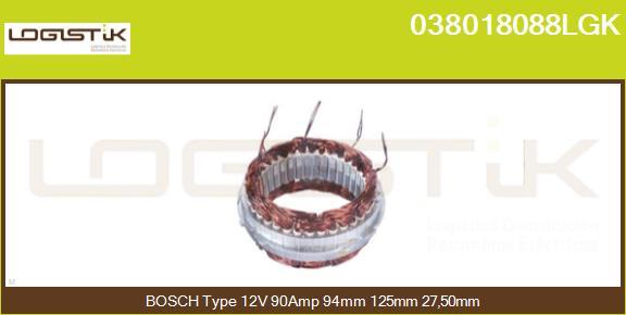 LGK 038018088LGK - Статор, генератор vvparts.bg