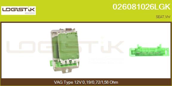LGK 026081026LGK - Съпротивление, вентилатор за вътрешно пространство vvparts.bg